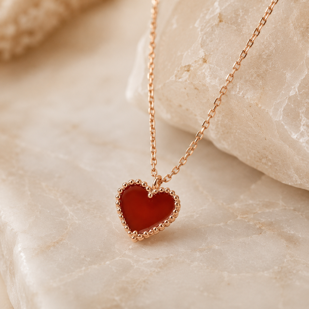 Vintage Alhambra Sweet Heart Motif Pendant Necklace