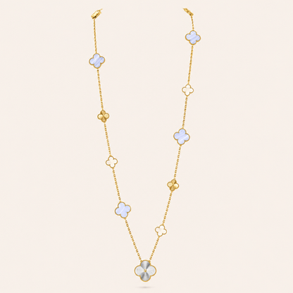 Eleven-Motif Mixed Clover Long Necklace