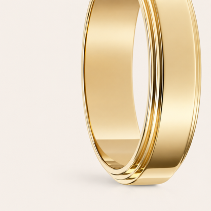 Polished Double-Edge Band Ring