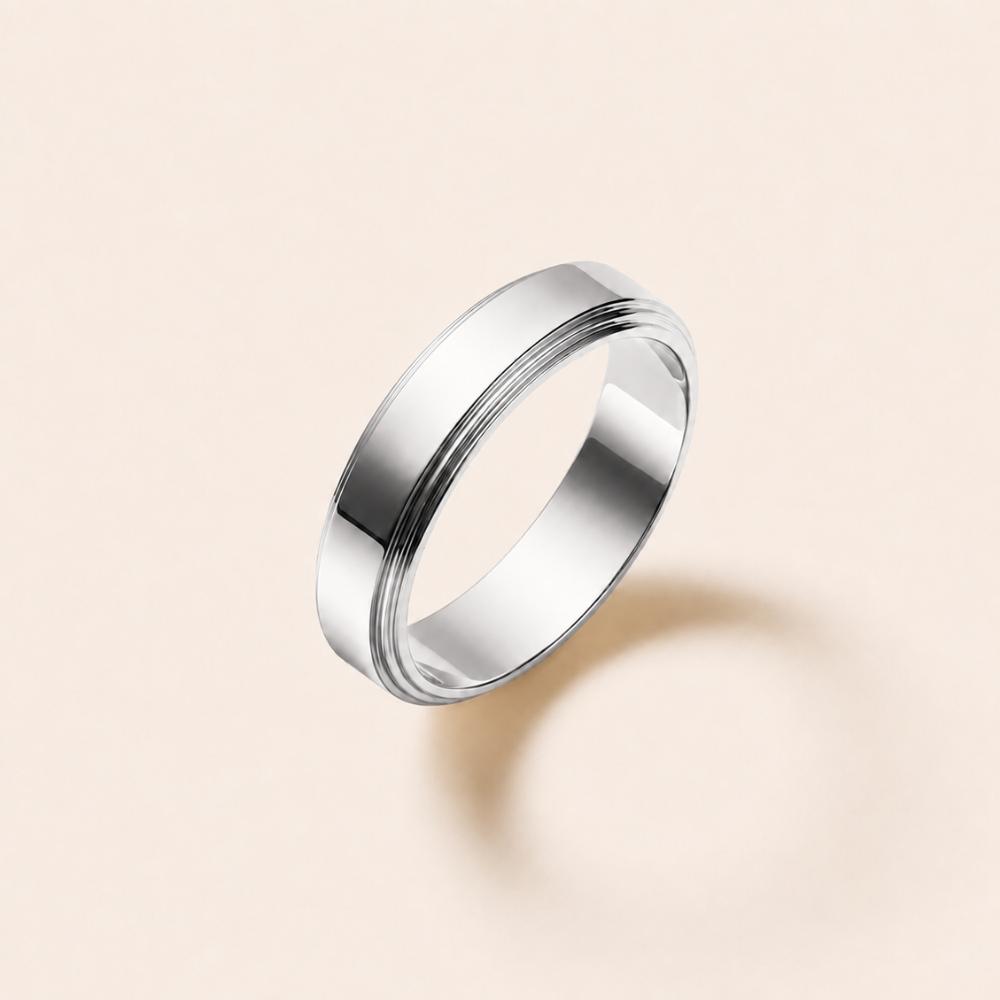 Polished Double-Edge Band Ring