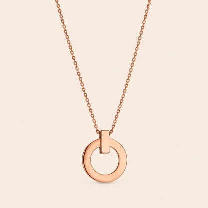 Round Circle Pendant Necklace