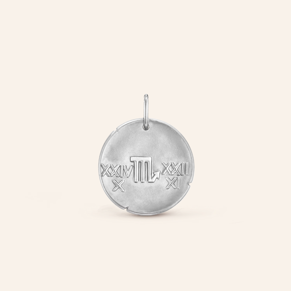 Scorpio Zodiac Coin Pendant Necklace