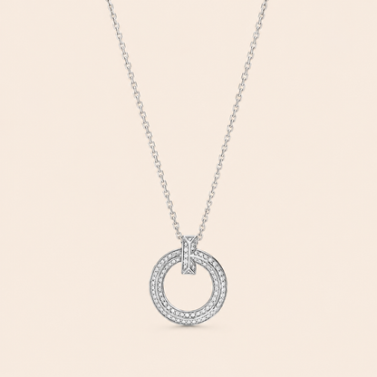 Round Circle Pendant Necklace