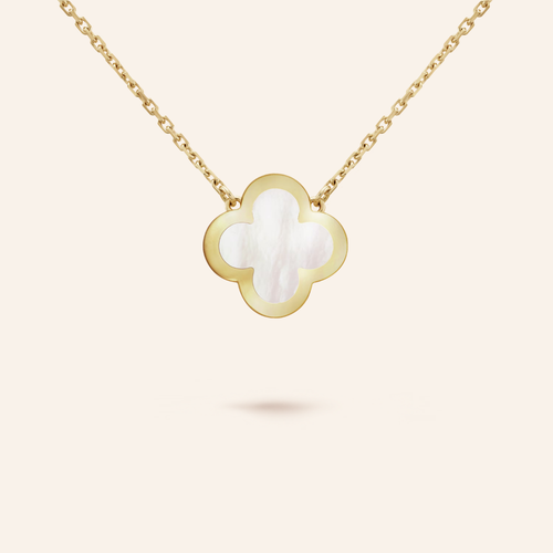 Mother-of-Pearl Clover Pendant Necklace