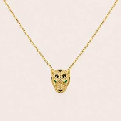 Pavé Panther Head Pendant Necklace