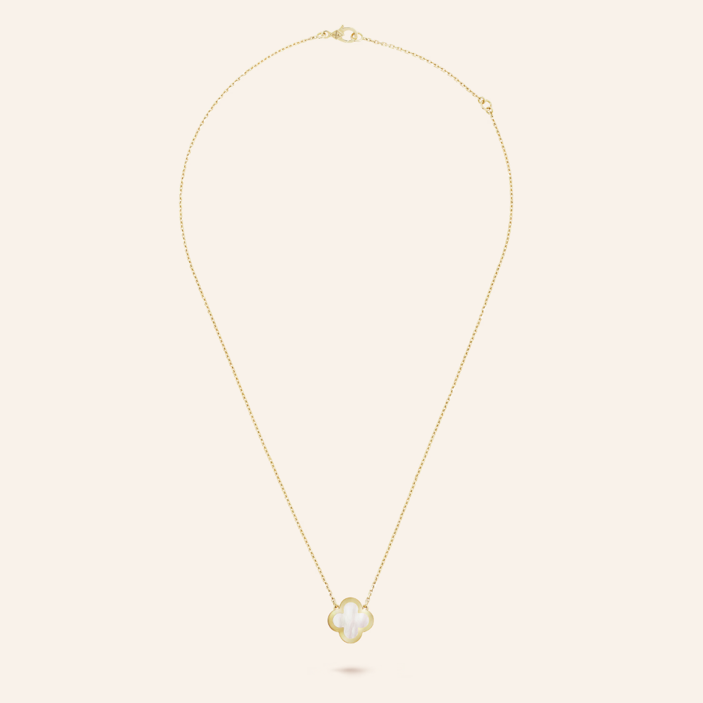 Mother-of-Pearl Clover Pendant Necklace