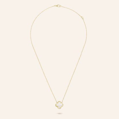 Mother-of-Pearl Clover Pendant Necklace