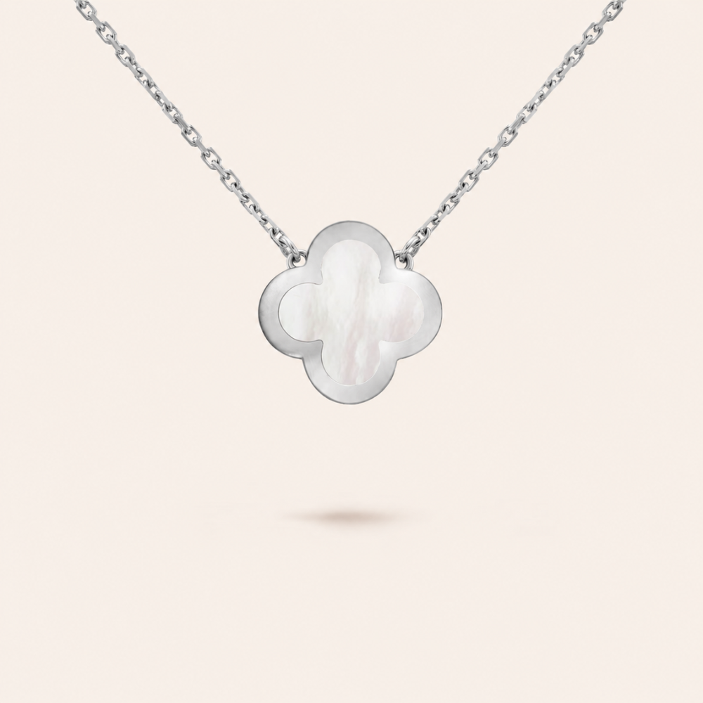Mother-of-Pearl Clover Pendant Necklace