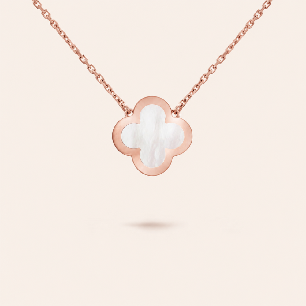 Mother-of-Pearl Clover Pendant Necklace