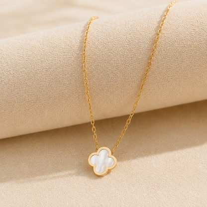 Mother-of-Pearl Clover Pendant Necklace