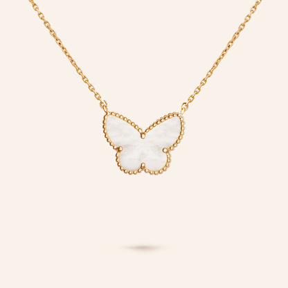 Mother-of-Pearl Butterfly Pendant Necklace