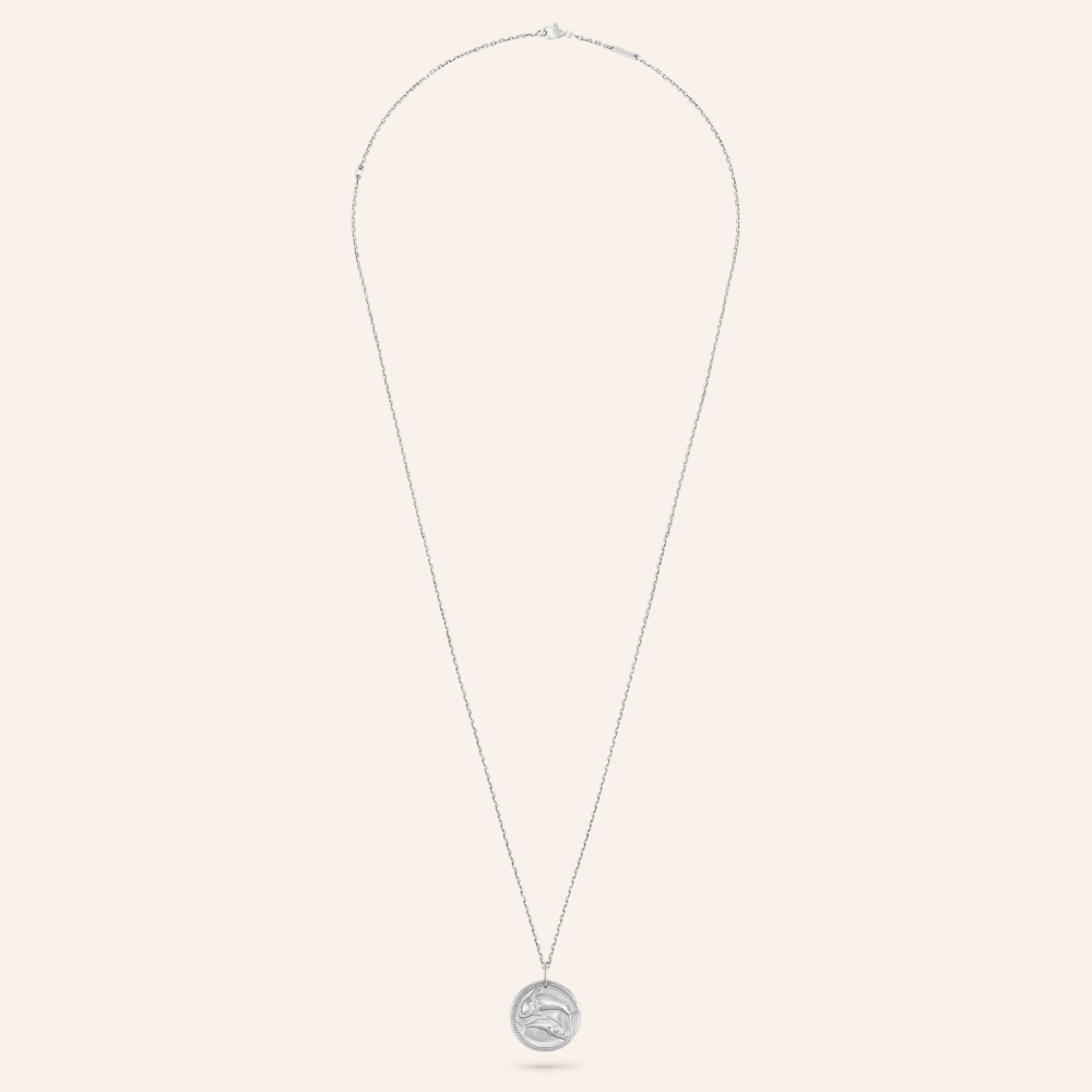 Pisces Zodiac Coin Pendant Necklace