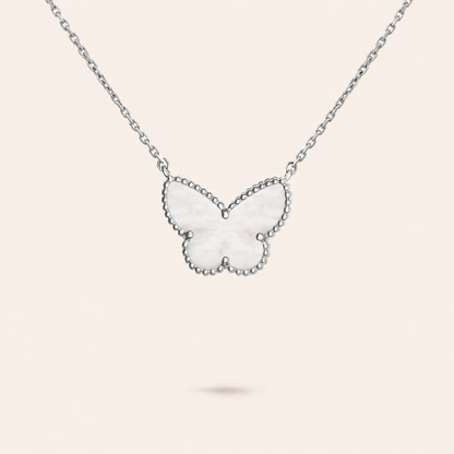 Mother-of-Pearl Butterfly Pendant Necklace