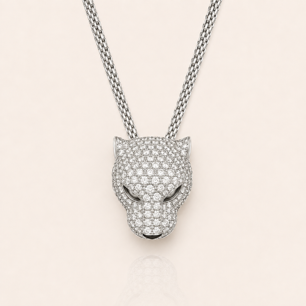 Crystal Panther Statement Necklace