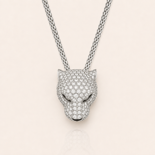 Crystal Panther Statement Necklace