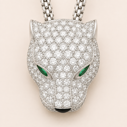Crystal Panther Statement Necklace