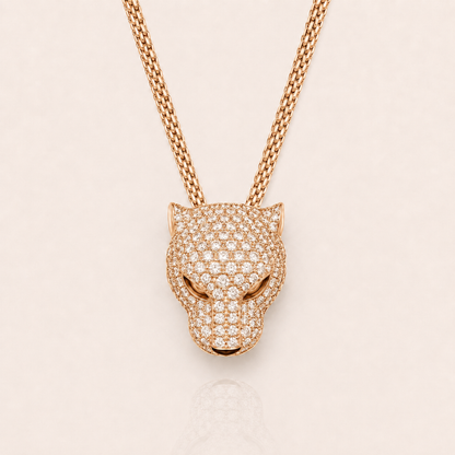 Crystal Panther Statement Necklace