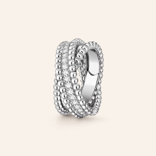 Pavé Beaded Multi-Band Ring