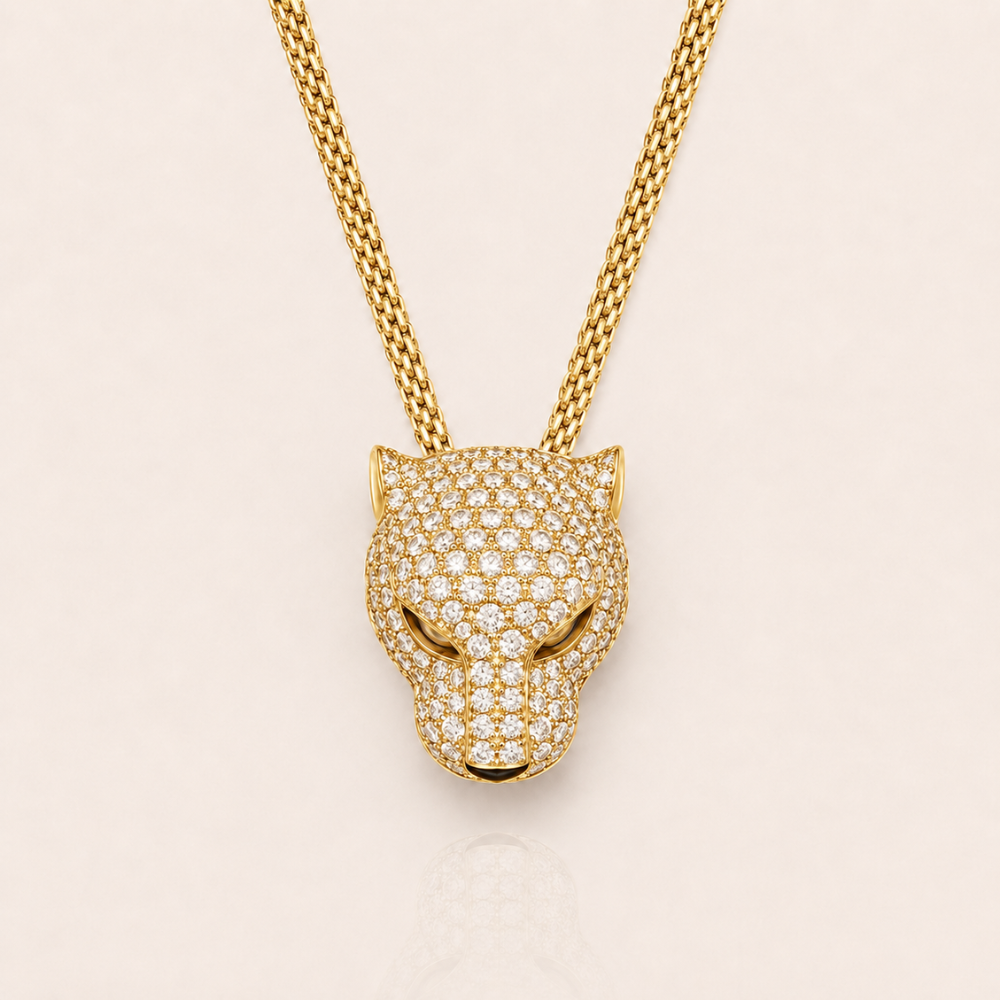 Crystal Panther Statement Necklace