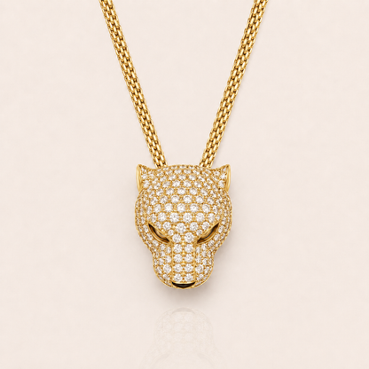 Crystal Panther Statement Necklace
