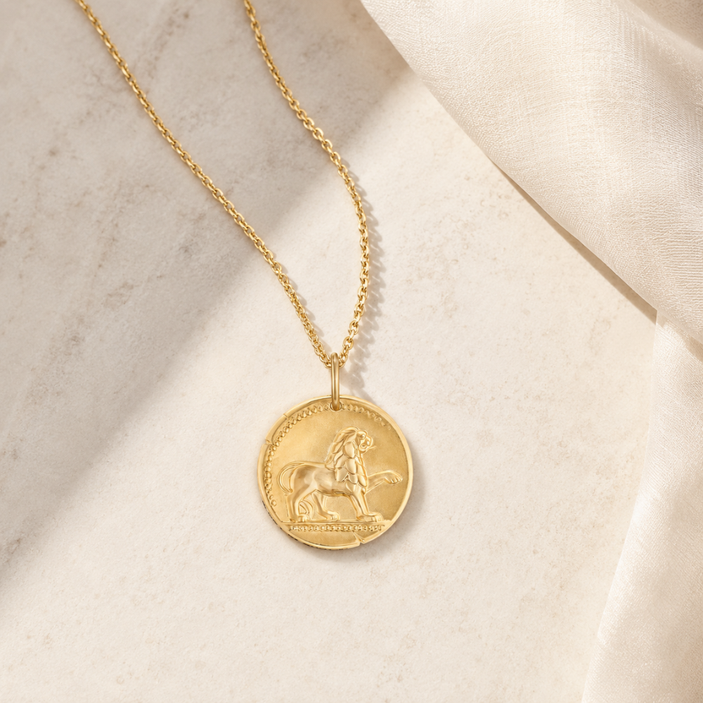 Leo Zodiac Coin Pendant Necklace