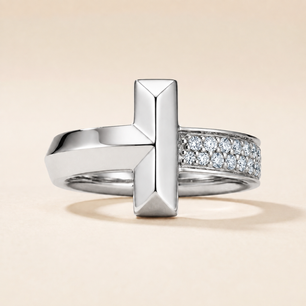 T1 Sparkle Pavé Diamonds  Band Ring