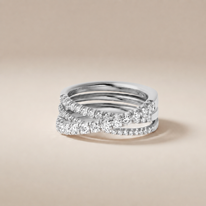 Etincelle Crossover Pavé Diamond Ring