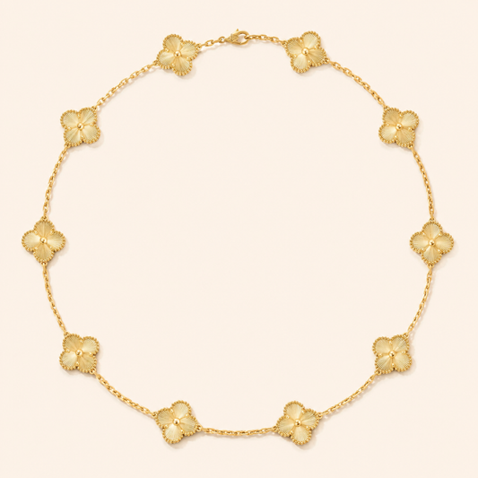 Vintage Alhambra Necklace 10 Motifs Guiloche