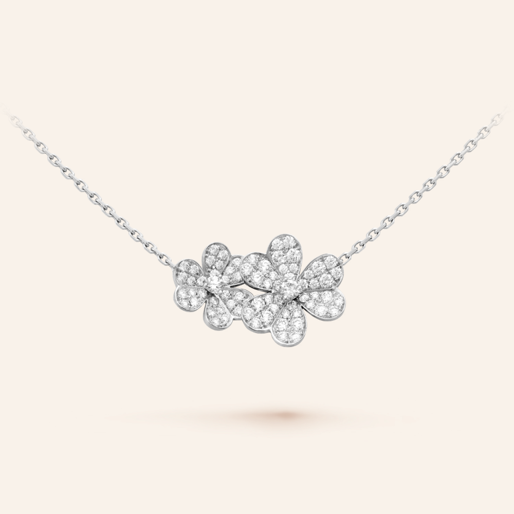 Ten-Motif Pavé Floral Necklace
