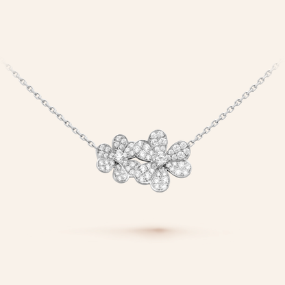 Ten-Motif Pavé Floral Necklace