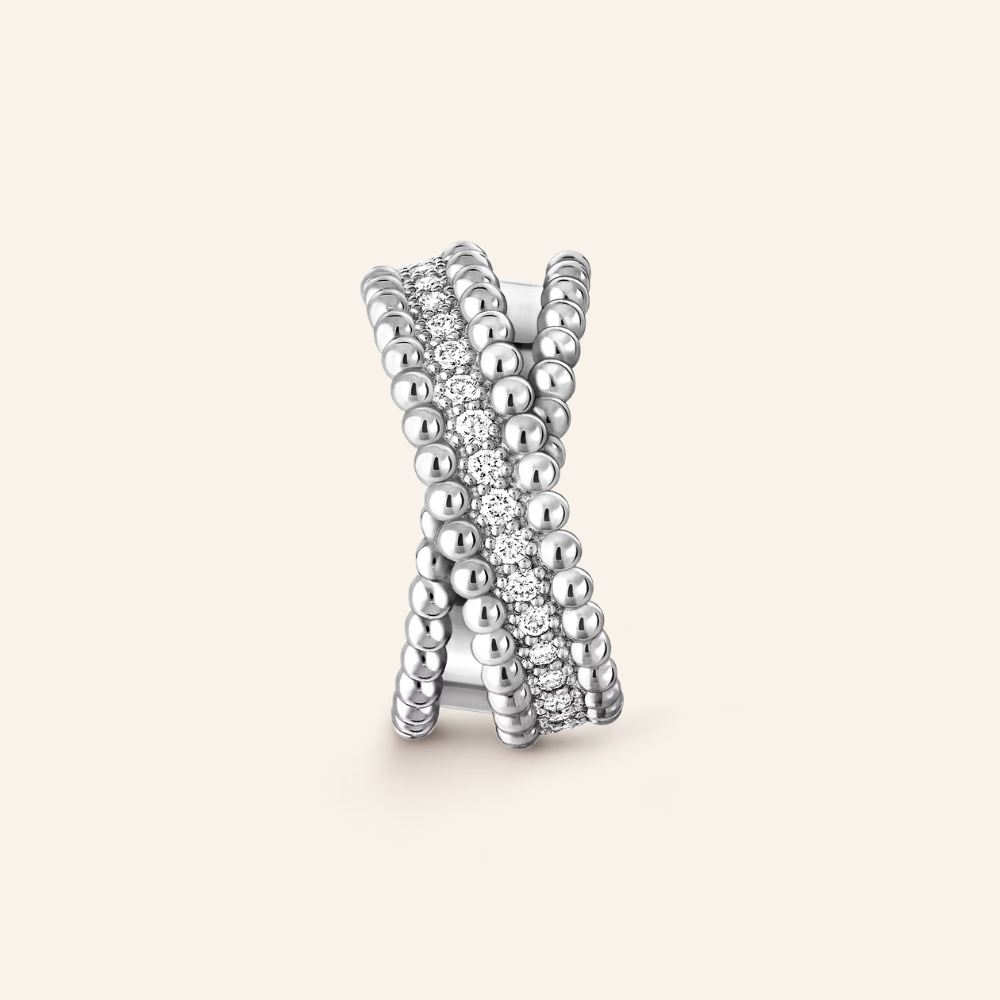 Pavé Beaded Multi-Band Ring