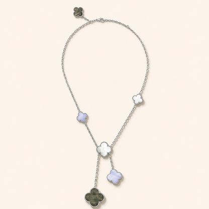 Vintage Alhambra Six-Motif Chalcedony Clover Necklace