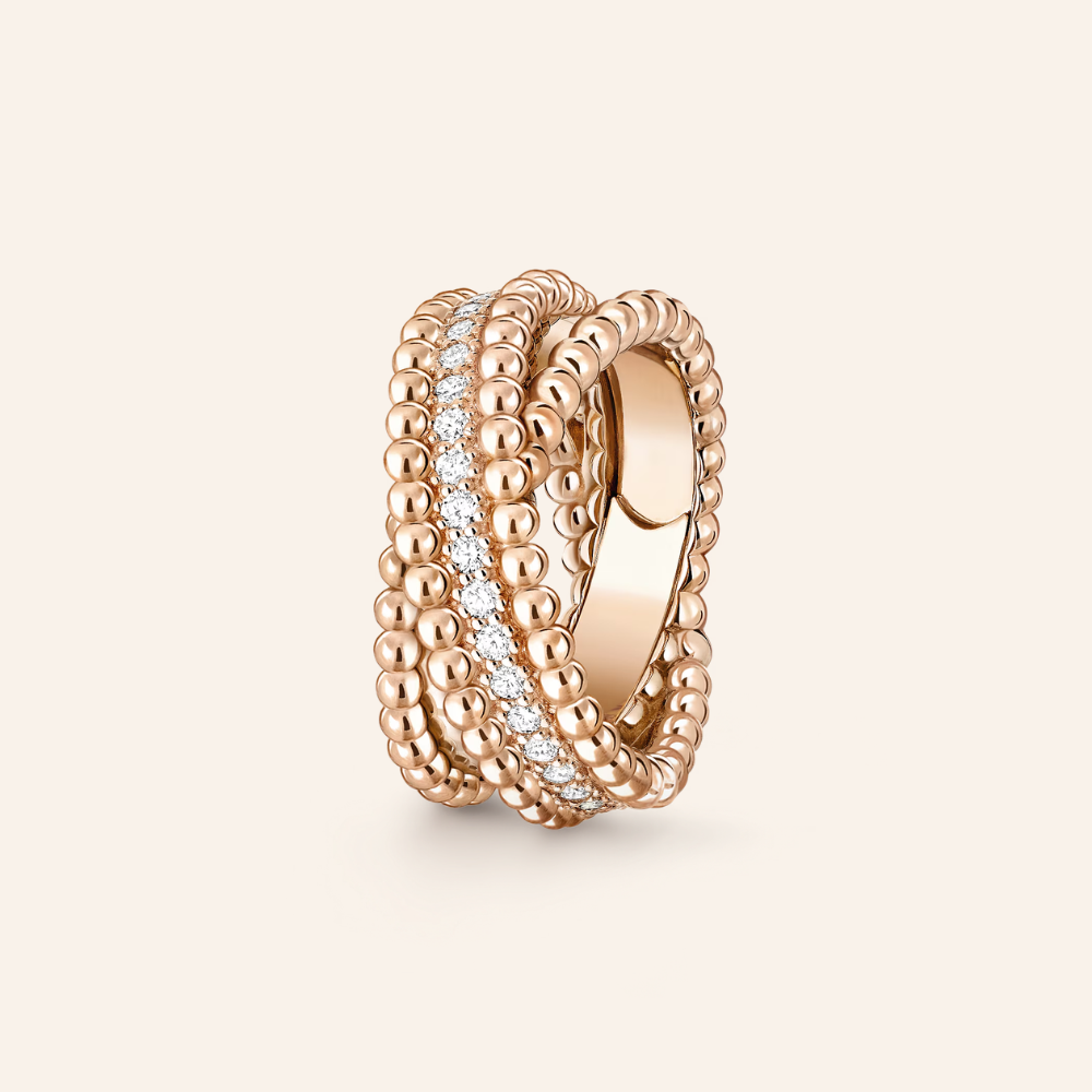 Pavé Beaded Multi-Band Ring