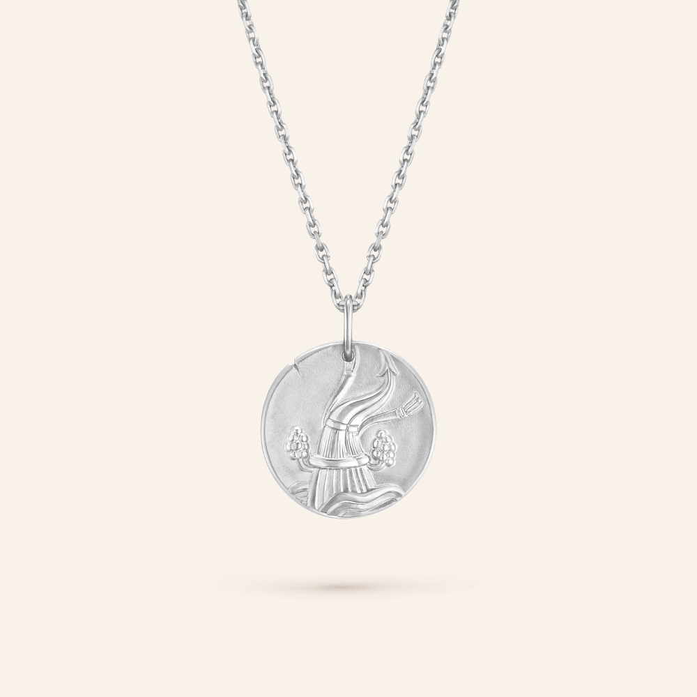 Aquarius Zodiac Coin Pendant Necklace