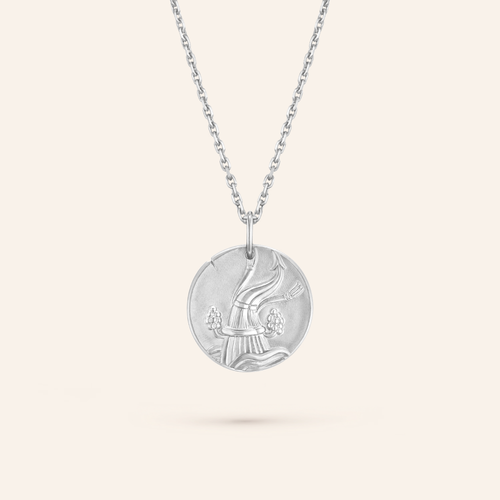 Aquarius Zodiac Coin Pendant Necklace