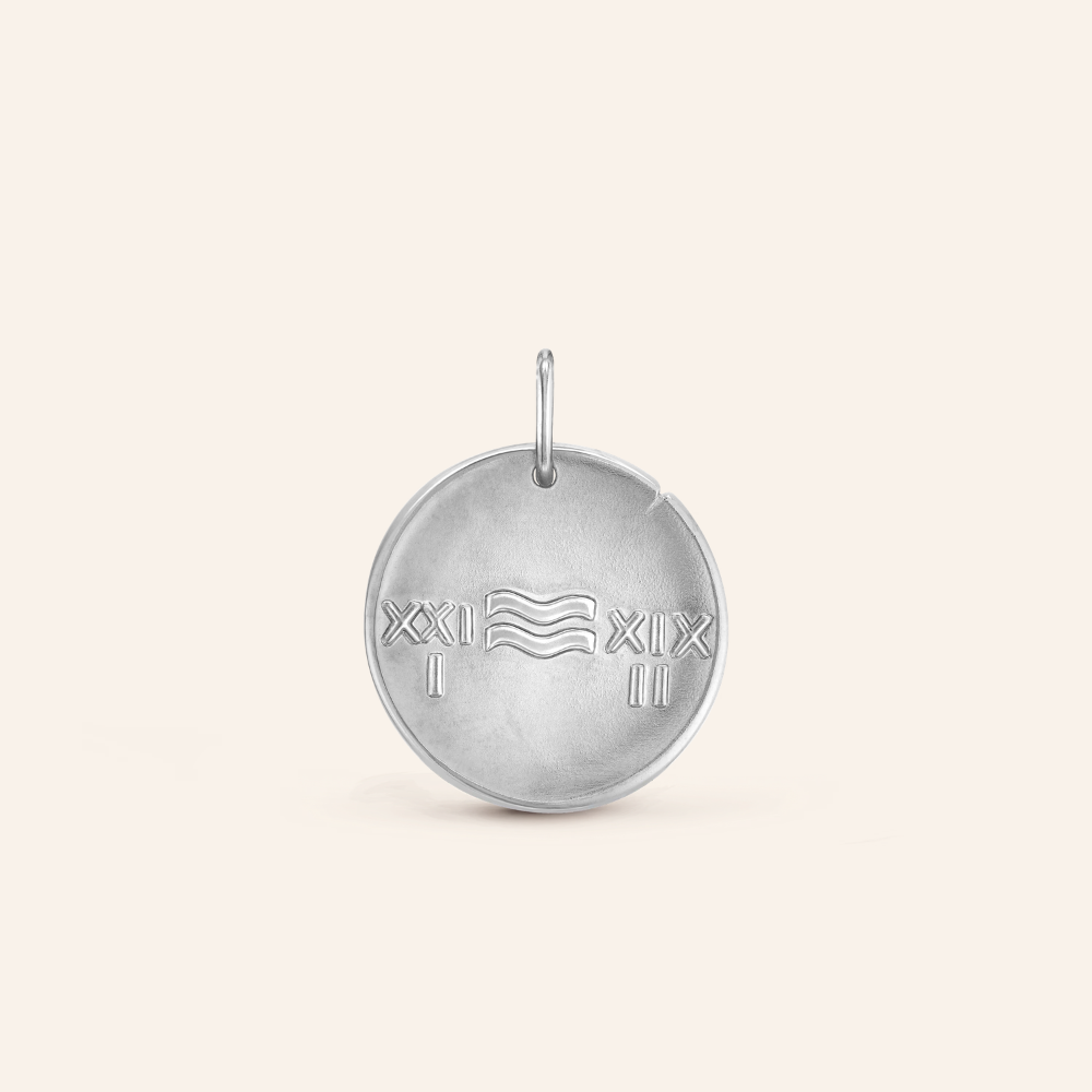 Aquarius Zodiac Coin Pendant Necklace