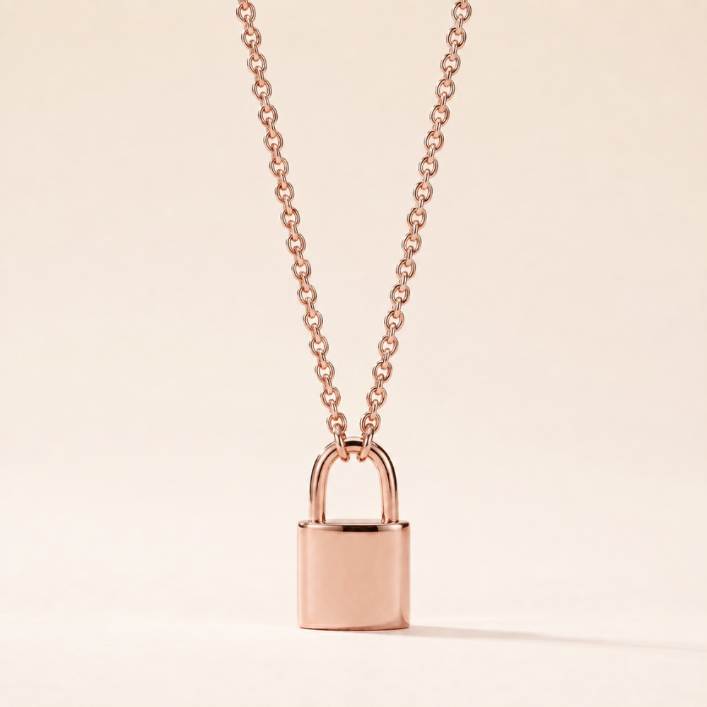 Lock Pendant Chain Necklace
