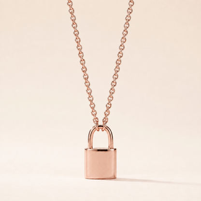 Lock Pendant Chain Necklace