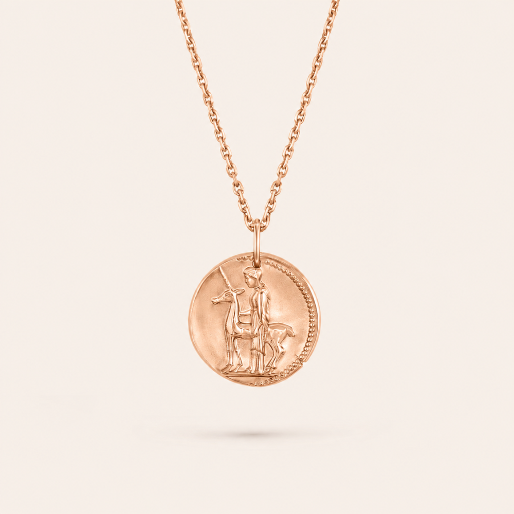 Virgo Zodiac Coin Pendant Necklace