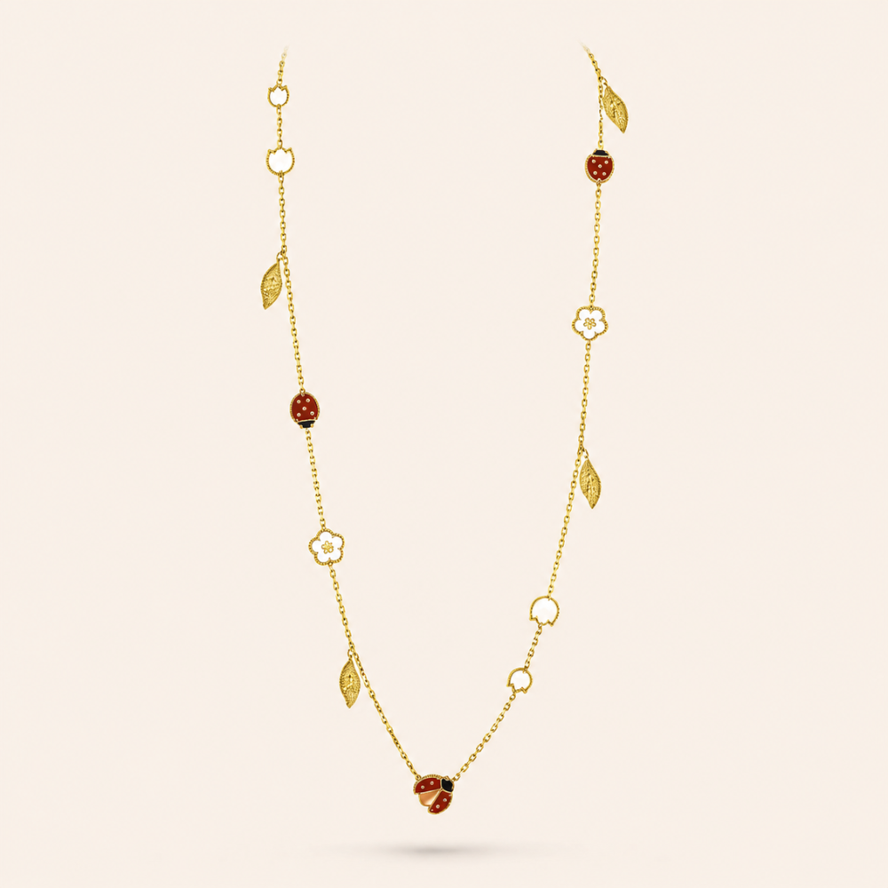 Lucky Motifs 15-Motif Long Necklace