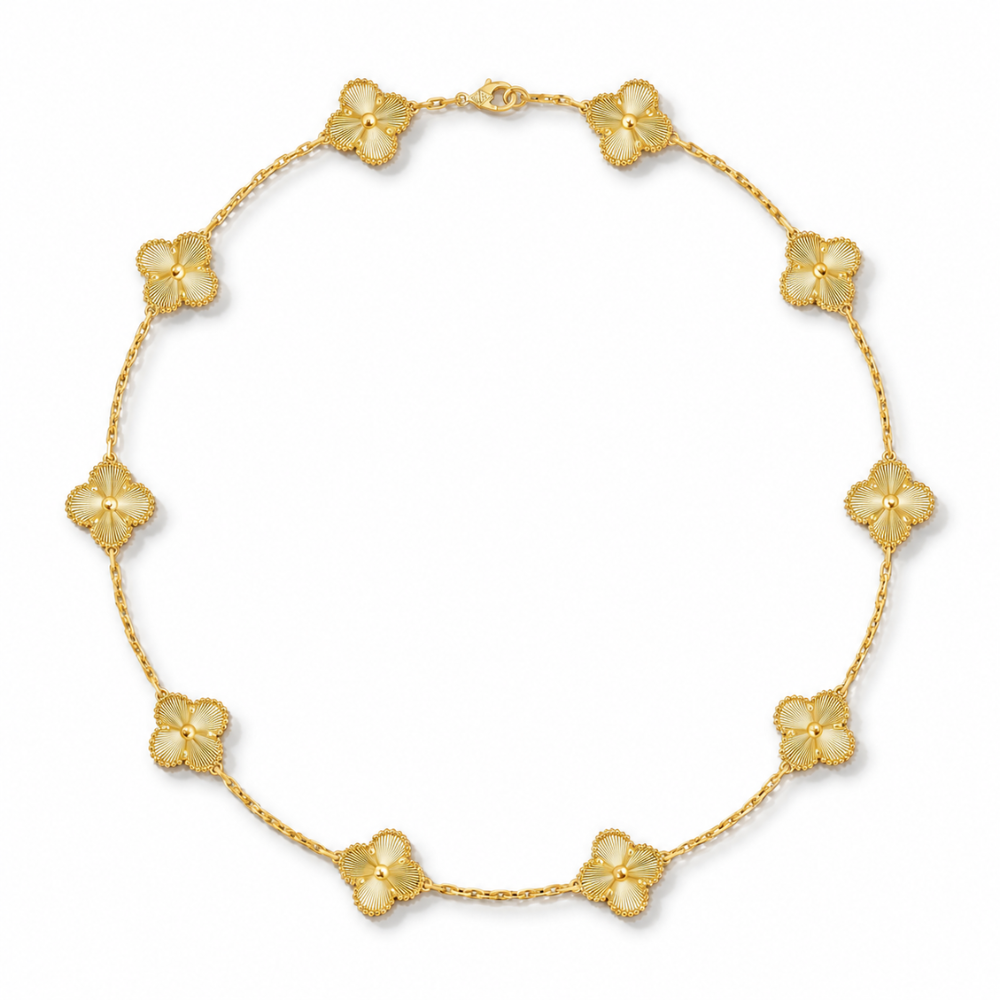 Vintage Alhambra Necklace 10 Motifs Guiloche