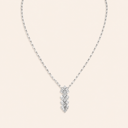 Geometric Baguette Drop Necklace