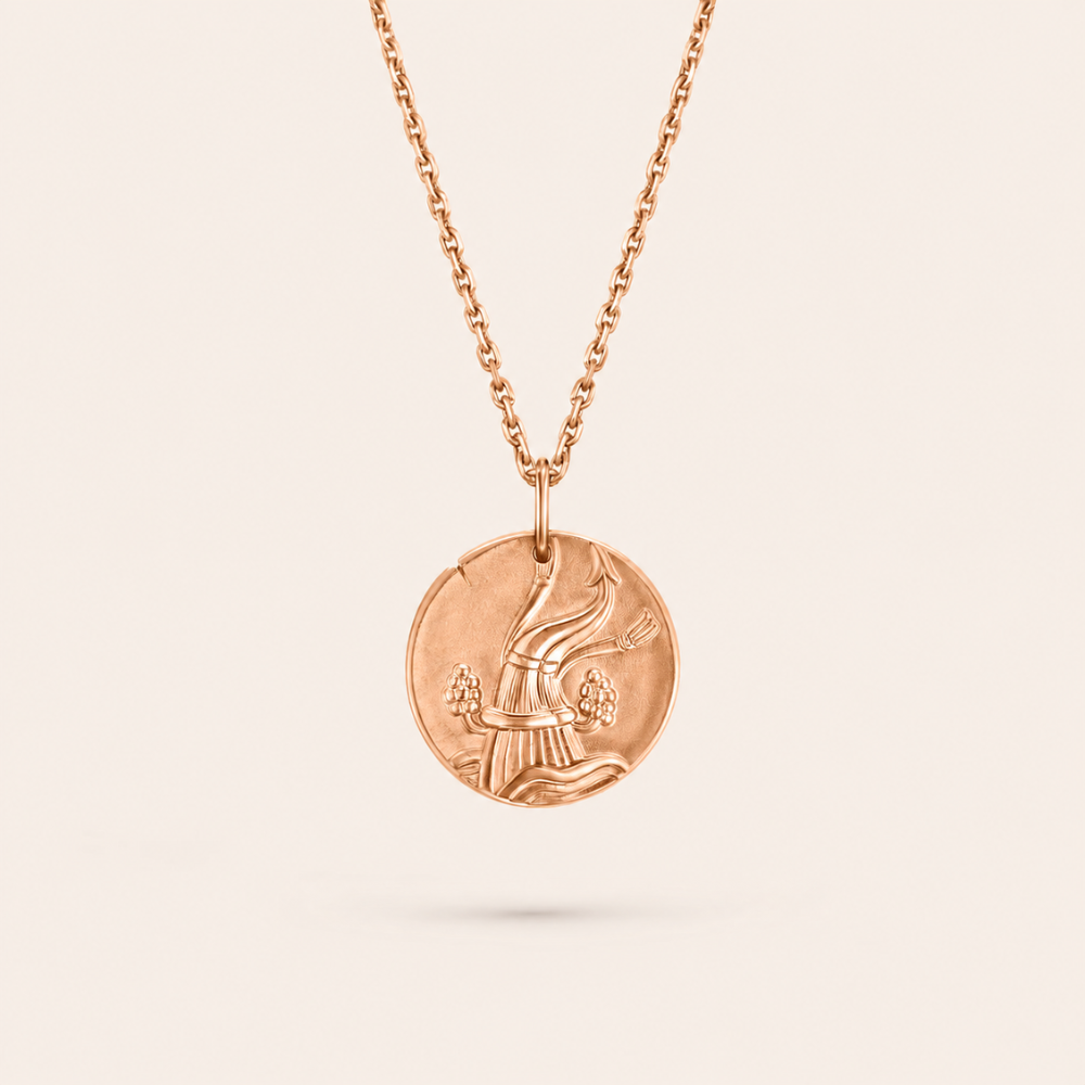 Aquarius Zodiac Coin Pendant Necklace