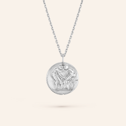 Gemini Zodiac Coin Pendant Necklace