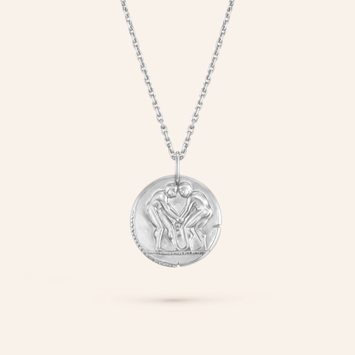 Gemini Zodiac Coin Pendant Necklace