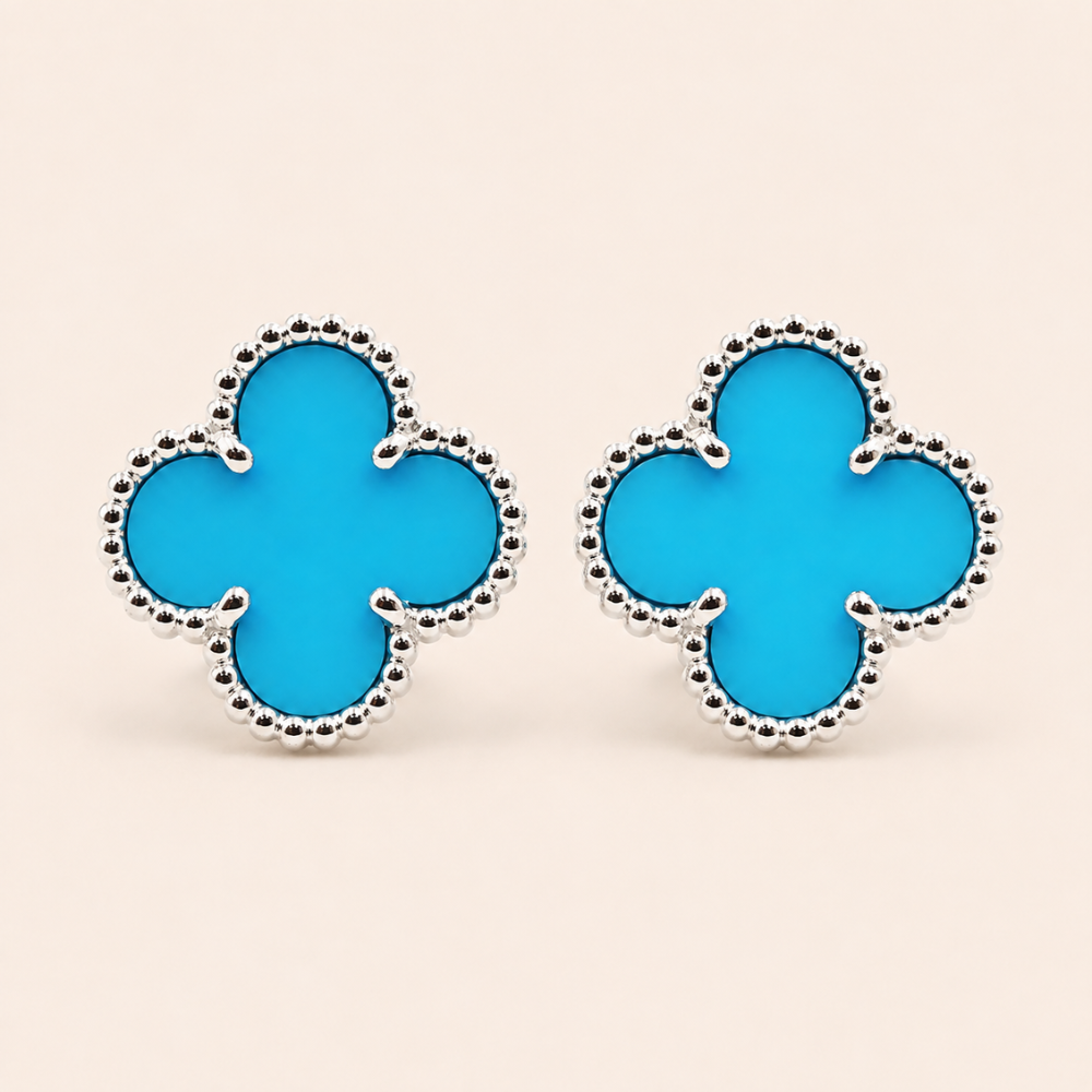 Turquoise Clover Earrings