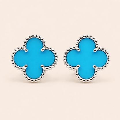 Turquoise Clover Earrings