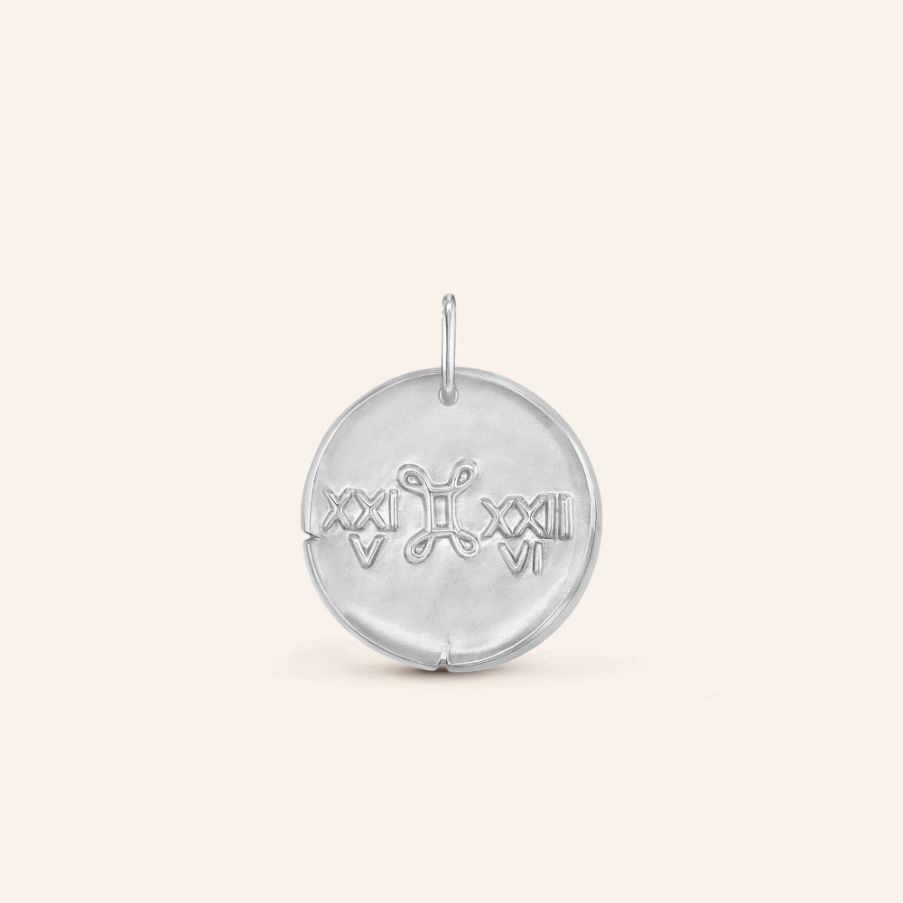 Gemini Zodiac Coin Pendant Necklace