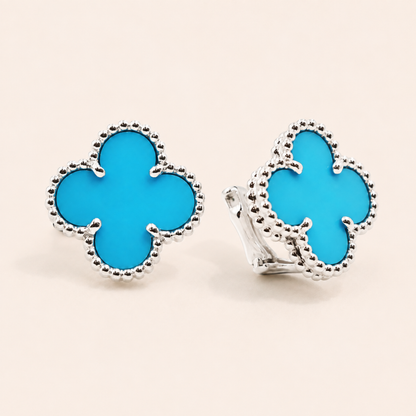 Turquoise Clover Earrings