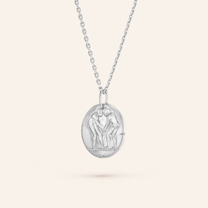 Gemini Zodiac Coin Pendant Necklace
